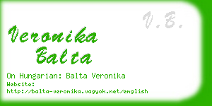 veronika balta business card